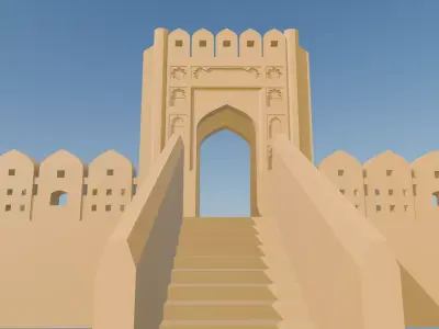 Hajiganj Fort Free 3D model