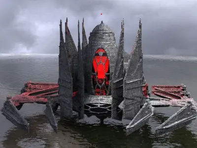 Sci-Fi Drake interceptor Ship 7 3D model