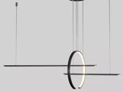 IN and OUT lamp Low-poly 3D model