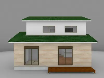 House model for background 15 Low-poly 3D model