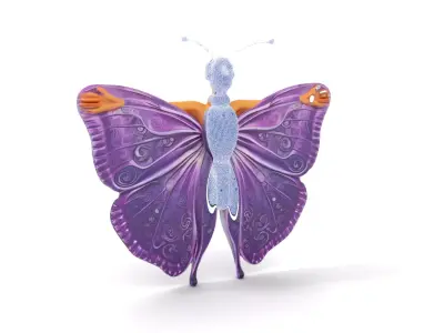 Galactic Butterfly Costume model pack Low-poly 3D model