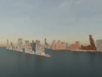 Destruction Pack Low-poly 3D model