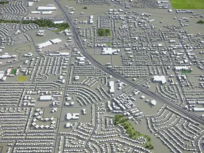 Lewisville Low-poly 3D model