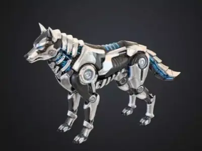 Cyber Husky - Cybernetic Robotic Canine High-Detail 3D 3D print model