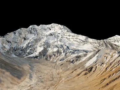 Aconcagua Mountain 3d model terrain 3D model