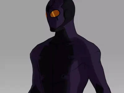 Black Spider - DC Young Justice TV Series 3D Model 3D model