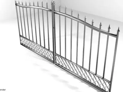 Steel Door Gate Type 2 3D model