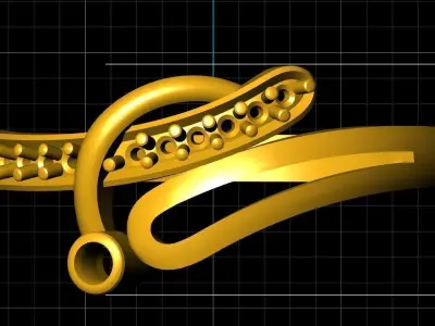 Diamond Ring for Women 3D print model 36