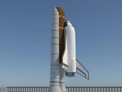 Space shuttle Low-poly 3D model