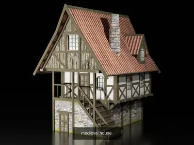 medieval town - set constructor 3D Model Pack