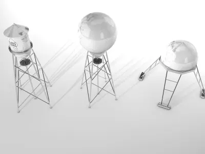 Water Tank Set 3D model