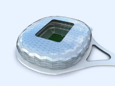Education city stadium 2022 fifa world cup qatar 3D model