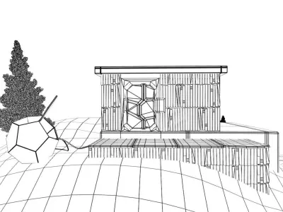 Cabin in the Snow 3D model