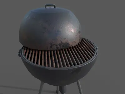 BBQ grill pbr ready 3D model