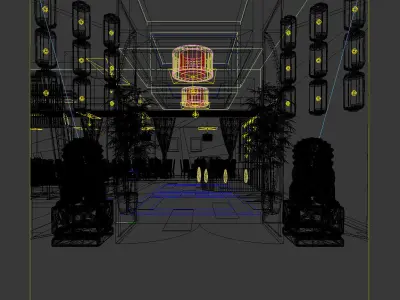 Business Restaurant - Coffee - Banquet  211 3D model