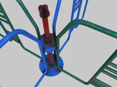 Old Merry Go Round Low-poly 3D model