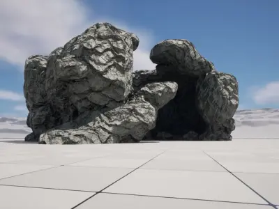 Cliff Rocks 03 Low-poly 3D model