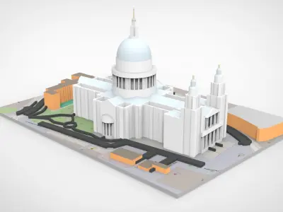   St Pauls Cathedral London United Kingdom 3D model
