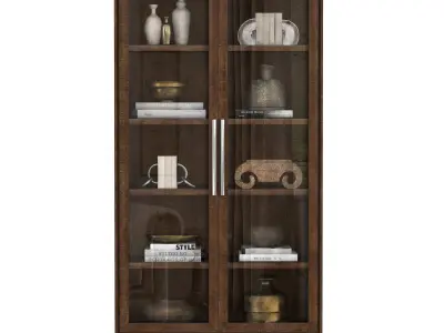 BENOIT GLASS DOUBLE-DOOR CABINET 3D model
