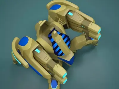 3D model of a robot based on StarCraft motives 3D model