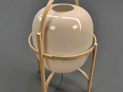 Floor lamp Low-poly 3D model 6