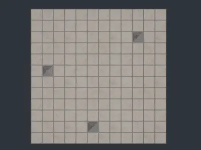 Modular Office Ceiling and Vent Low-poly 3D model