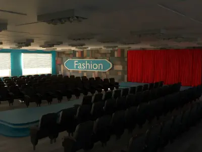 Fashion Catwalk Low-poly 3D model