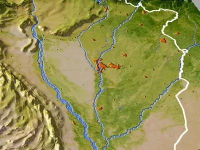 Afghanistan High Resolution 3D Relief Maps 3D model