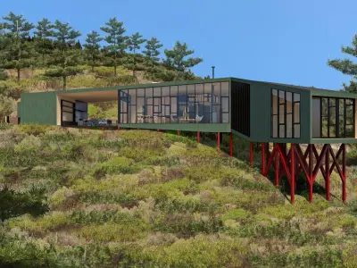 BY House Low-poly 3D model