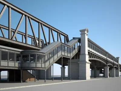 Elevated Railway 3D model