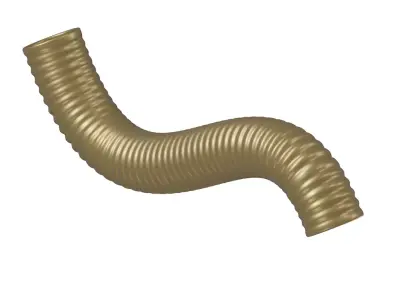 Brass Flexible Duct Pipe 3D model