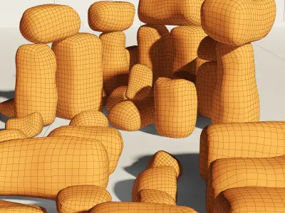 Stone collection decor exterior 3D model