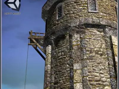 Wizards Tower Low-poly 3D model