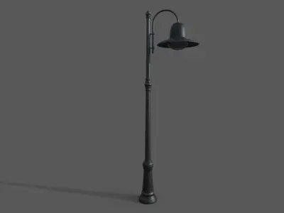 Street Light Low-poly 3D model 9