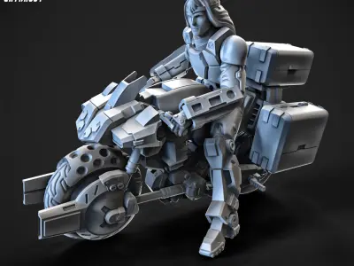 Blade Hurricane Pilot and Bike 100mm and 32mm Approx Height 3D print model