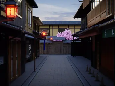 Japanese Street 3d Scene 3D model