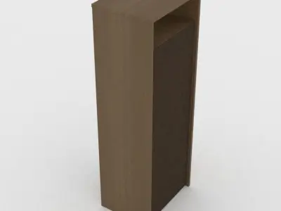 Simple box design book shelf 3D model