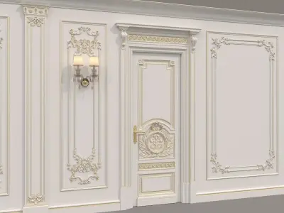 Wall Molding in Classic French style 49 3D model