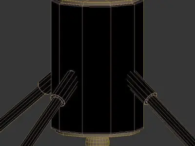 4light modern chandelier with balls 3D model