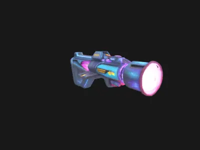Nebula Vortex Plasma Cannon Futuristic Energy Weapon Low-poly 3D model