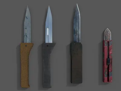 knifes knife with light shining Free 3D print model