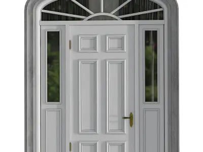 Windows and doors in the British classical style 3D model