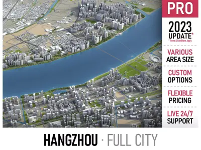 Hangzhou Low-poly 3D model