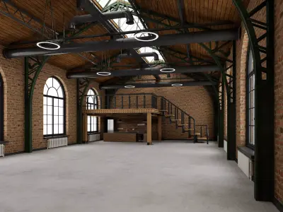 Loft interior 10 3D model