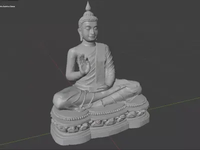 Khmer Buddha Statue Cambodia 3D model