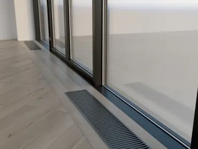 Panoramic glazing Stained glass 5 Low-poly 3D model