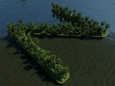 N Alphabet Island 3D model