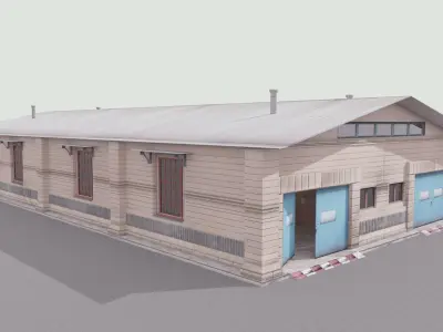 Warehouse 3D model industrial building 3D model