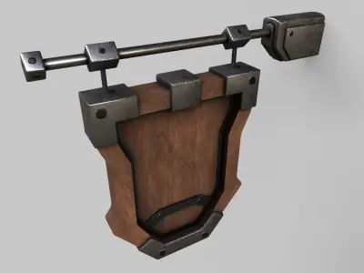 Shield Sign V2 Low-poly 3D model