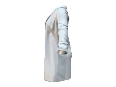 Women Lab Coat Low-poly 3D model